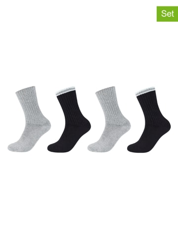 s.Oliver 4er-Set: Socken in Hellgrau/ Schwarz