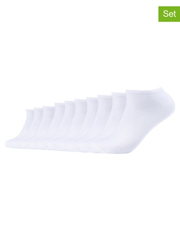 s.Oliver 10er-Set: Sneakersocken in Weiß