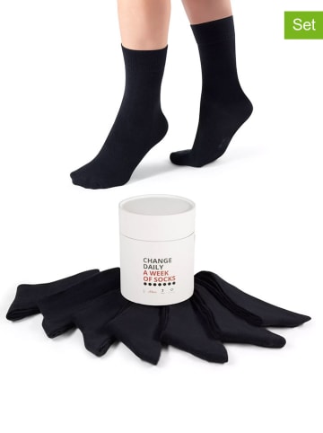 s.Oliver 7er-Set: Socken in Schwarz