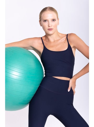 Onamaste Sportbeha "Lotus" donkerblauw - low