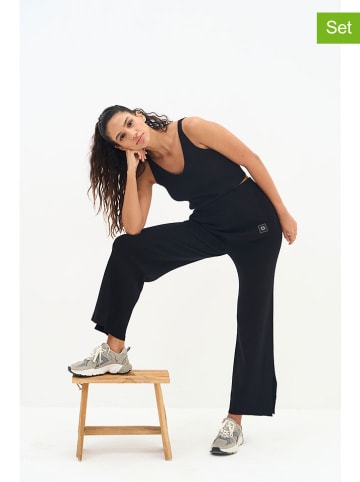 Onamaste 2tlg. Set: Trainingsanzug "Jazz" in Schwarz