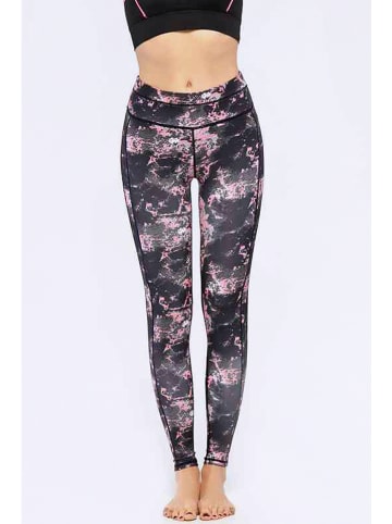 Onamaste Trainingsleggings in Schwarz/ Pink