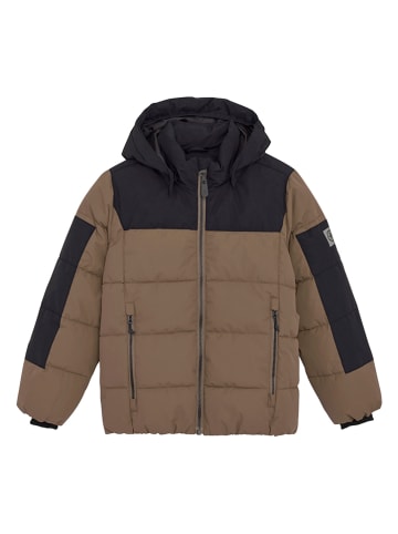 Color Kids Kurtka zimowa w kolorze jasnobrązowo-czarnym