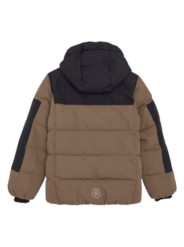 Color Kids Kurtka zimowa w kolorze jasnobrązowo-czarnym
