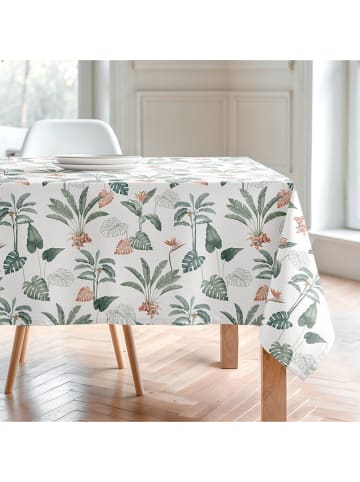 Mint Rugs Tischdecke "Floral And Tropical Hawaii" in Weiß/ Grün/ Rosa