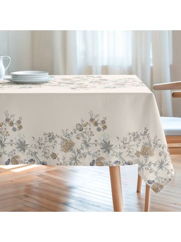 Mint Rugs Tischdecke "Floral And Tropical Deva" in Creme/ Türkis