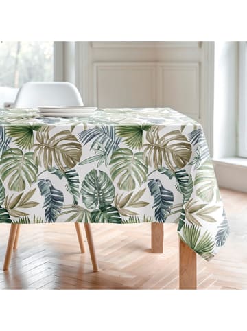 Mint Rugs Obrus "Floral And Tropical Betia" w kolorze biało-zielonym