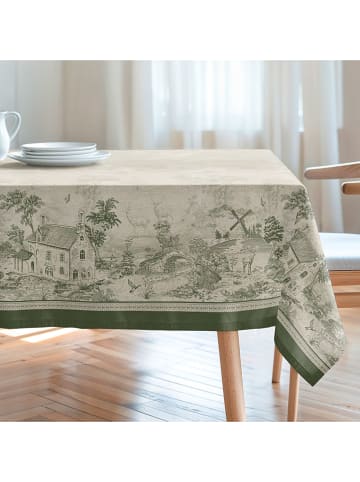 Mint Rugs Tischdecke "Natural Yute" in Creme/ Grün