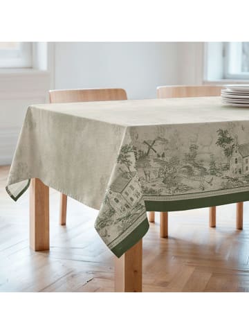 Mint Rugs Tischdecke "Natural Yute" in Creme/ Grün