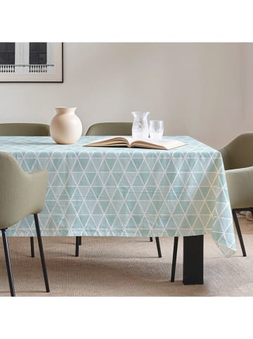 Mint Rugs Tafellaken "Nordic" turquoise/wit