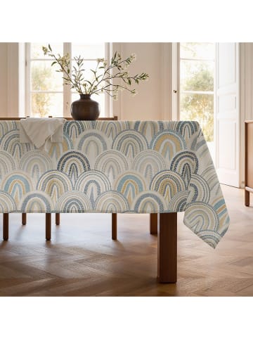 Mint Rugs Tafellaken "Nordic Margot" wit/beige/blauw