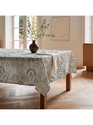 Mint Rugs Tafellaken "Nordic Margot" wit/beige/blauw