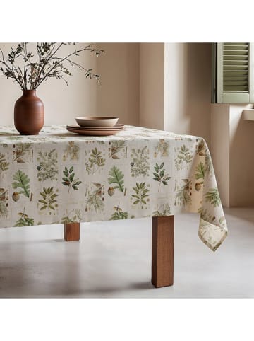Mint Rugs Tafellaken "Botanical" crème/groen