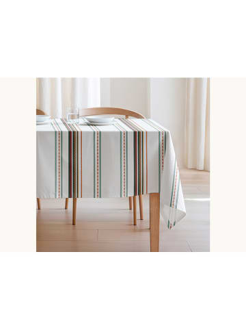 Mint Rugs Tischdecke "Nordic Nubia" in Weiß/ Grün/ Rot