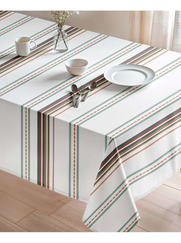 Mint Rugs Obrus "Nordic Nubia" w kolorze biało-zielono-czerwonym