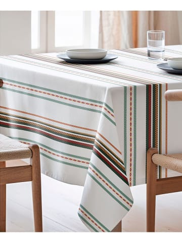 Mint Rugs Tischdecke "Nordic Nubia" in Weiß/ Grün/ Rot