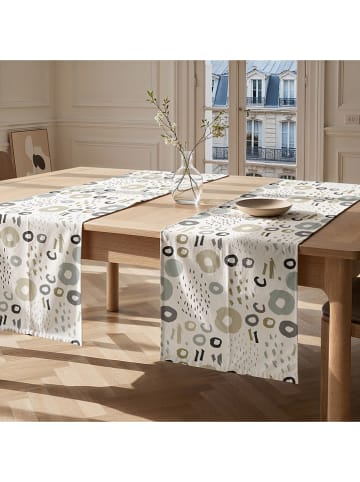 Mint Rugs Tischläufer "Mildred" in Weiß/ Beige/ Schwarz