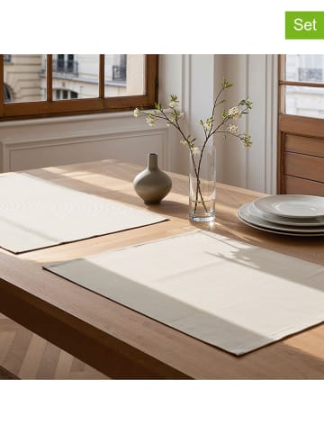 Mint Rugs 2-delige set: placemats "Bria" crĂšme - (L)50 x (B)40 cm
