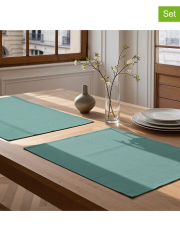Mint Rugs 2-delige set: placemats "Bria" mintgroen - (L)50 x (B)40 cm