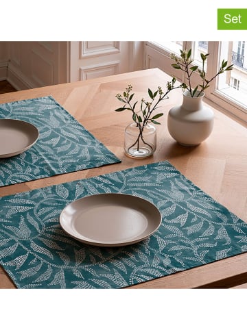 Mint Rugs 2er-Set: Tischsets "Yeray" in Türkis - (L)50 x (B)40 cm