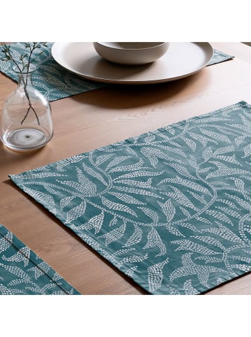 Mint Rugs 2-delige set: placemats "Yeray" turquoise - (L)50 x (B)40 cm