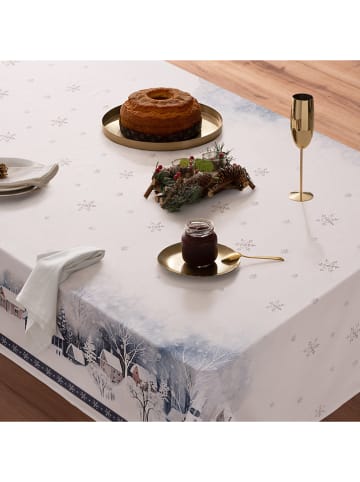 Mint Rugs Tischdecke "Christmas Owen" in Weiß/ Blau