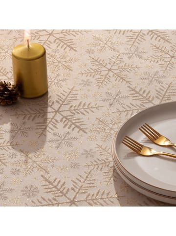 Mint Rugs Tischdecke "Christmas Loana" in Creme/ Gold
