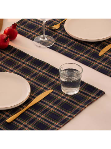 Mint Rugs 2-delige set: placemats "Christmas Naibi" donkerblauw - (L)50 x (B)40 cm