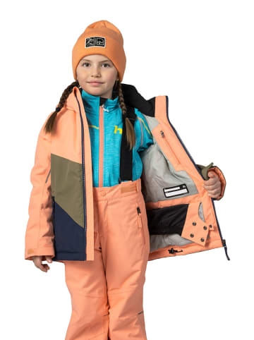 Hannah Ski-/snowboardjas "Kigali" oranje/kaki/donkerblauw