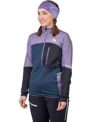 Hannah Funktionslongsleeve "Meda" in Dunkelblau/ Lila/ Anthrazit