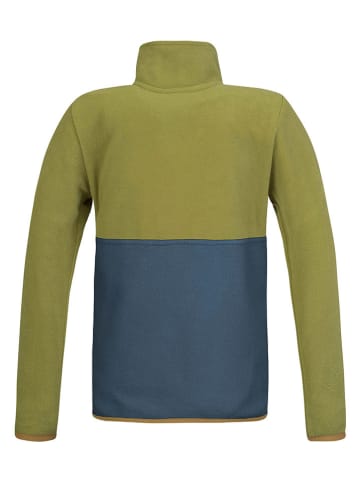 Hannah Fleecepullover "Mint" in Oliv/ Blau