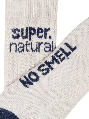 super.natural 2er-Set: Funktionssocken "Cosy" in Weiß/ Dunkelblau
