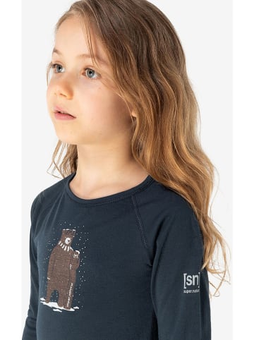 super.natural Koszulka funkcyjna "Bennie Bear 175" w kolorze granatowym