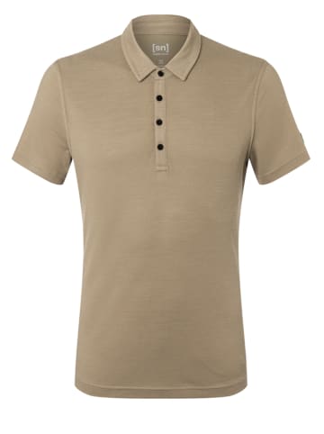 super.natural Poloshirt in Hellbraun