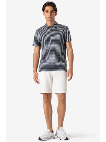 super.natural Koszulka polo w kolorze granatowo-białym