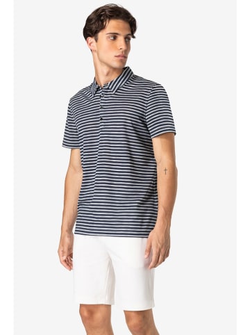 super.natural Koszulka polo w kolorze granatowo-białym