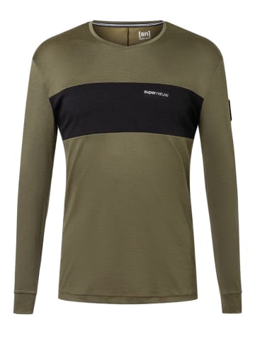 super.natural Koszulka funkcyjna "Gravier" w kolorze khaki