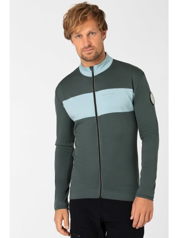 super.natural Koszulka kolarska "Gravier" w kolorze zielono-błękitnym