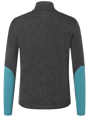 super.natural Fleece vest "Adventure" antraciet/turquoise