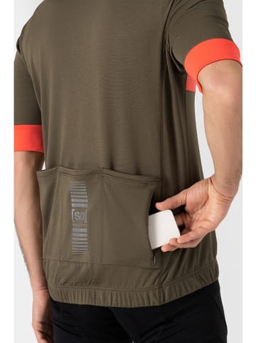 super.natural Fahrradtrikot "Gravier" in Braun/ Orange