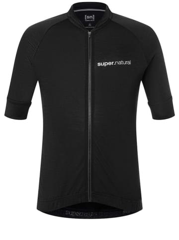 super.natural Koszulka kolarska "Gravier" w kolorze czarnym