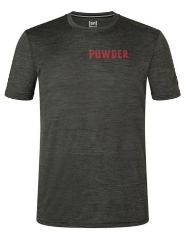 super.natural Shirt "Powder Days" antraciet