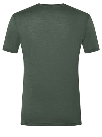 super.natural Koszulka "Pray For Snow" w kolorze ciemnozielonym