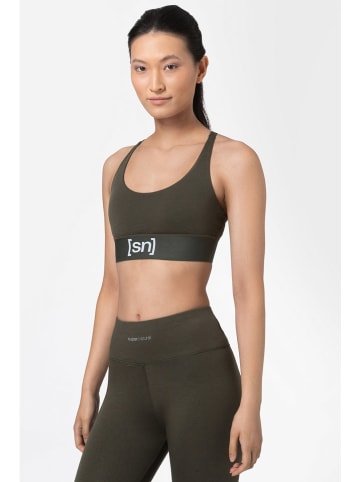 super.natural Biustonosz sportowy w kolorze antracytowym