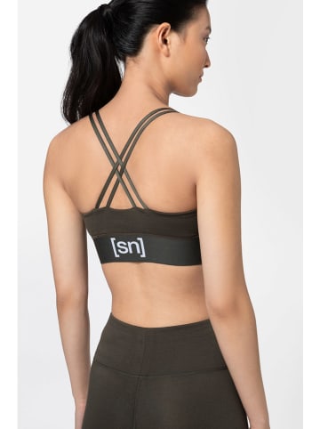 super.natural Biustonosz sportowy w kolorze antracytowym