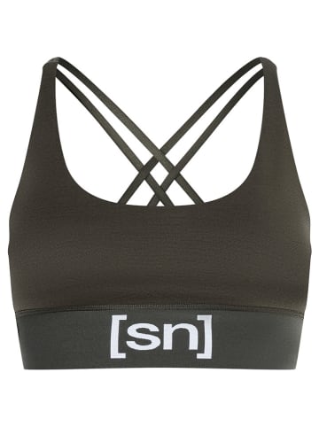 super.natural Biustonosz sportowy w kolorze antracytowym