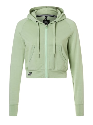 super.natural Sweatvest "Liquid Flow" lichtgroen