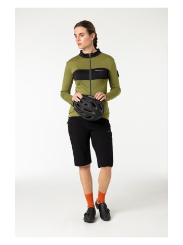 super.natural Koszulka kolarska "Grava" w kolorze khaki