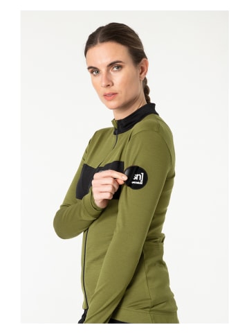 super.natural Koszulka kolarska "Grava" w kolorze khaki