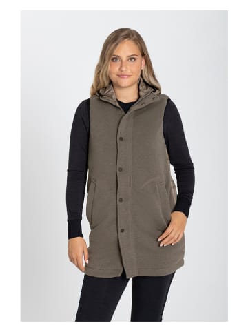 super.natural Hybride bodywarmer "Combustion" taupe